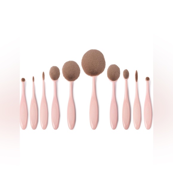Vanity Planet Blend Party - Oval Makeup Brush Kit - Pucker-up Pink - Picture 3 of 5